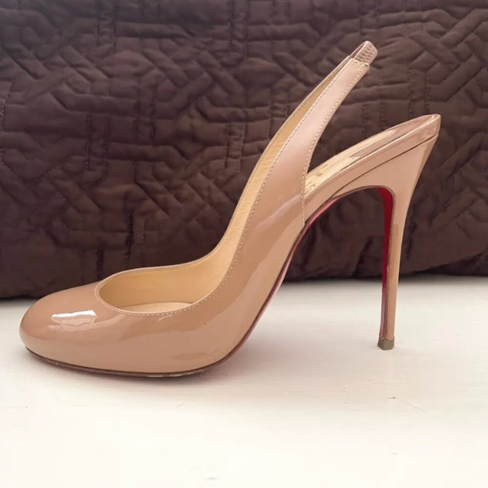 Aic Christian Louboutin Horatio Patent leather red bottom heels 7 - Picture 4 of 11